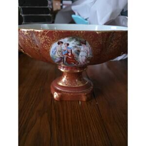 Empire Fruit English Bowl Porcelain 24 Carat Gold Plated c.1930's